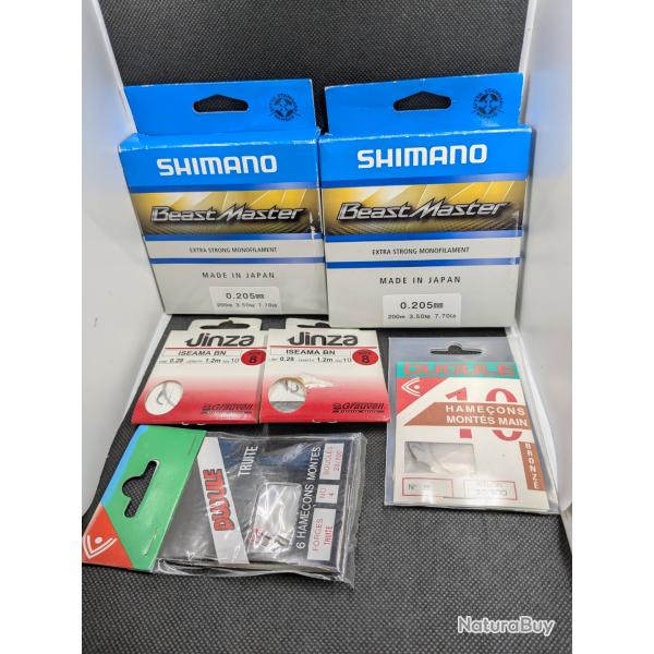 Lot Hameons DIVERS + fil  SHIMANO BEAST MASTER