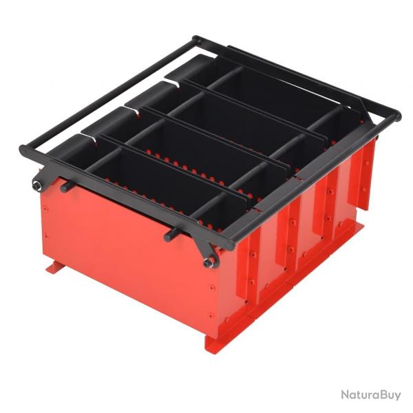 Presse  papier de recyclage acier 38x31x18 cm noir et rouge alsavelo