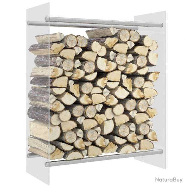 Portant de bois chauffage Transparent 80x35x100 cm Verre tremp alsavelo