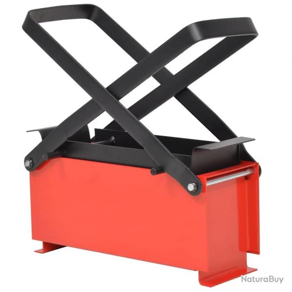 Presse  papier de recyclage acier 34x14x14 cm noir et rouge alsavelo