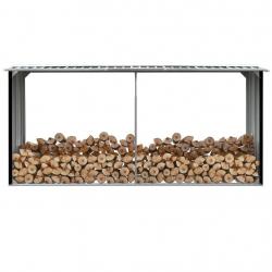 Abri de stockage à bois Acier galvanisé 330x92x153cm Anthracite alsavelo