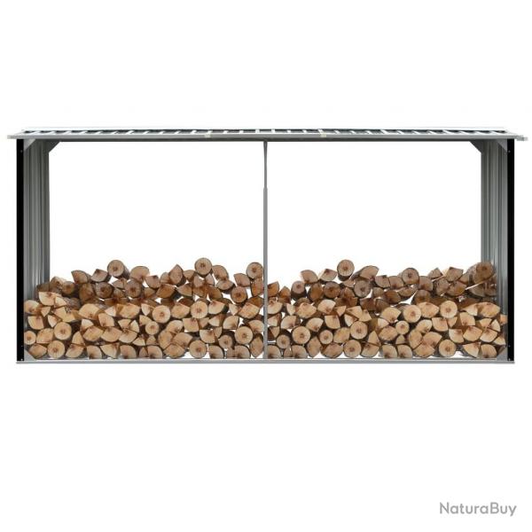 Abri de stockage  bois Acier galvanis 330x92x153cm Anthracite alsavelo