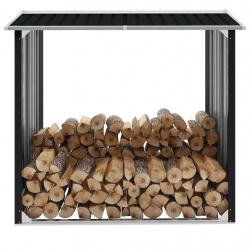 Abri de stockage à bois Acier galvanisé 172x91x154cm Anthracite alsavelo