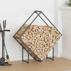 Portant de bois chauffage anthracite 100x25x100 cm alsavelo