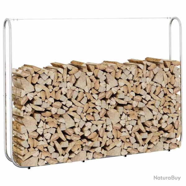 Portant de bois de chauffage 200x25x150 cm acier galvanis alsavelo