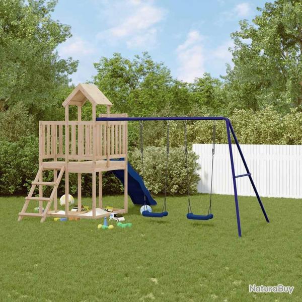 Aire de jeux d'extrieur bois de pin massif alsavelo