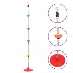Corde d'escalade à balançoire et plates-formes et disque 200 cm alsavelo