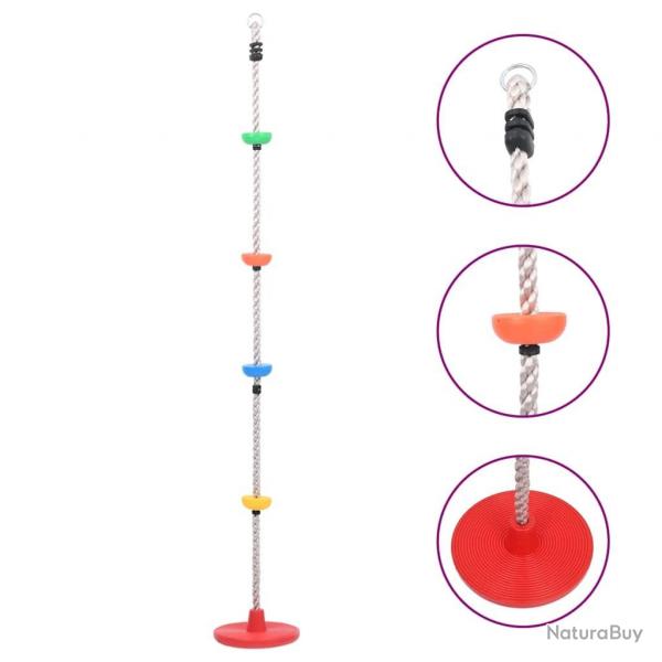 Corde d'escalade  balanoire et plates-formes et disque 200 cm alsavelo