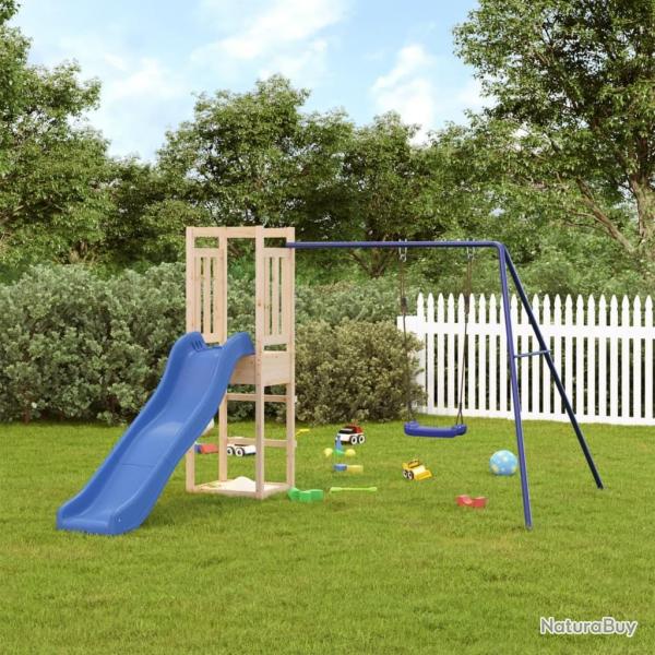 Aire de jeux d'extrieur bois de pin massif alsavelo
