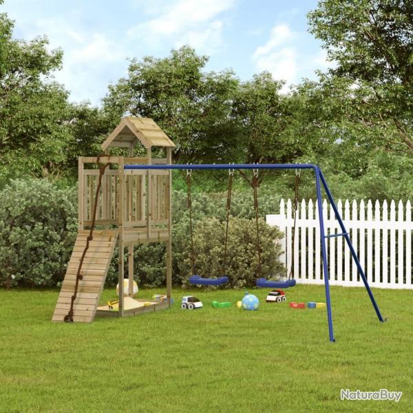 Aire de jeux d'extrieur bois de pin imprgn alsavelo