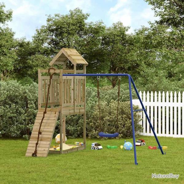 Aire de jeux d'extrieur bois de pin imprgn alsavelo