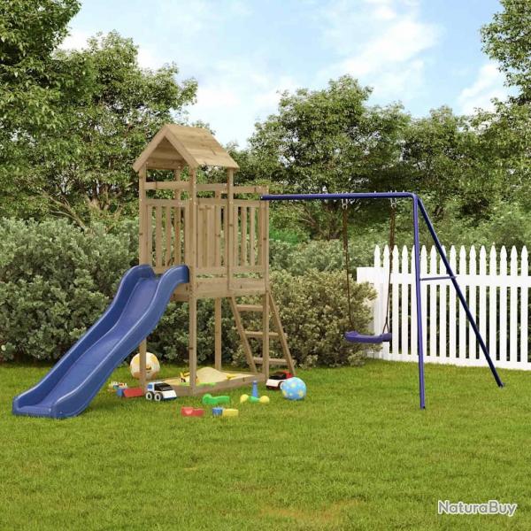 Aire de jeux d'extrieur bois de pin imprgn alsavelo