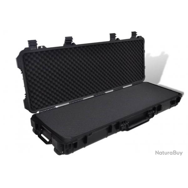 Mallette de transport tanche pour armes  feu - 114 x 42 x 15 cm - Noir - Protection et confort