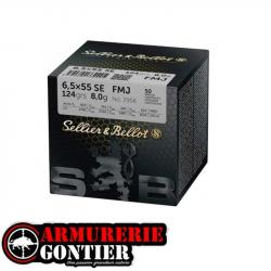 Munitions SELLIER&BELLOT 6.5X55 SE124GR FMJ VRAC X50