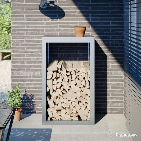 Portant de bois de chauffage 60x40x100 cm acier galvanis alsavelo