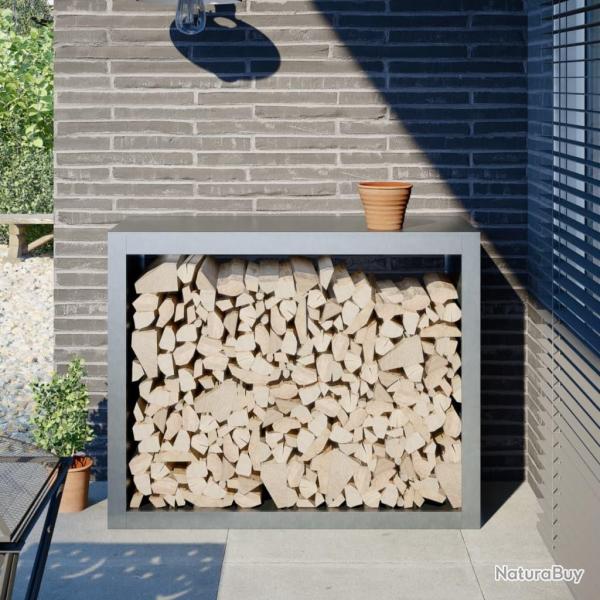 Portant de bois de chauffage 100x40x80 cm acier galvanis alsavelo