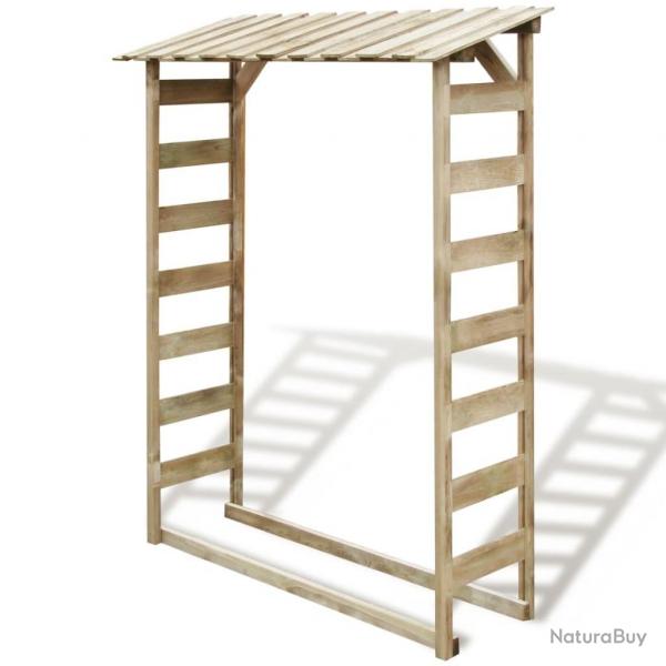 Abri de stockage du bois de chauffage 150x44x176 cm Pin imprgn alsavelo