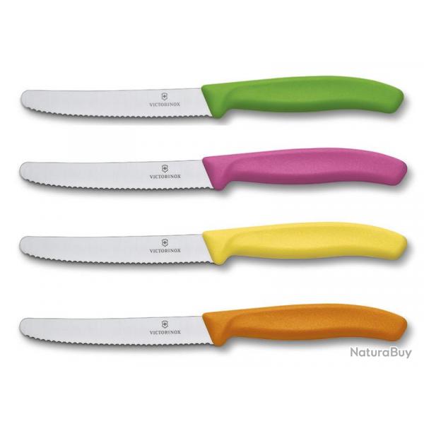 COUTEAU TOMATE VICTORINOX SWISSCLASSIC 11CM FLASHY ASS