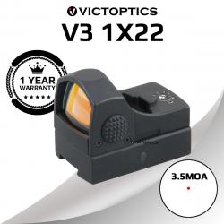 Victoptics - V3 1x22 3.5MOA taille de point 60 Minutes arrêt automatique RAIL 11MM