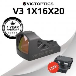 VictOptics V3 1x16x20 Viseur à Point Rouge, Compatible avec RM_S/RM_Sc/RM_Sx LIVRAISON GRATUITE !!