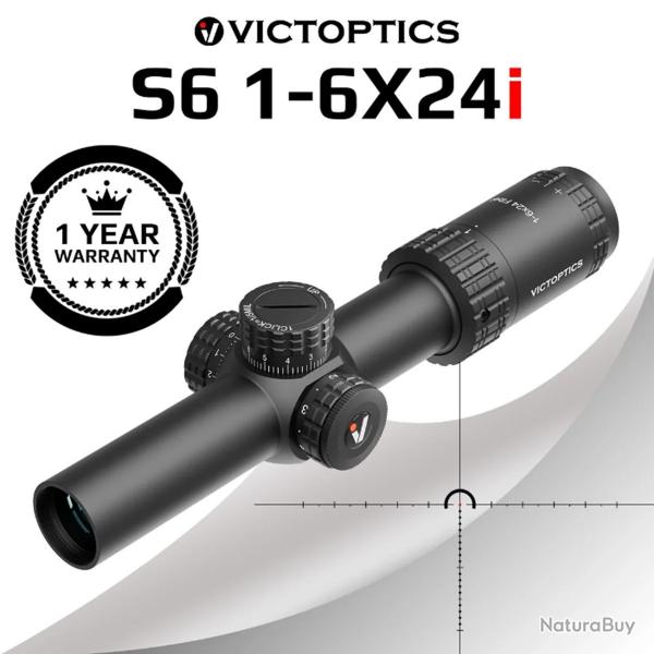 VictOptics S6 1-6x24i LPVO SFP avec rticule en fibre optique LIVRAISON GRATUITE !!