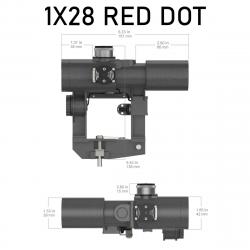 VICTOPTICS lunette de visée point rouge 1X28 4 MOA LIVRAISON GRATUITE !!