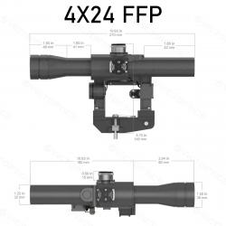 VICTOPTICS lunette de visée point rouge FFP 3-9x24  interrupteur marche/arrêt LIVRAISON GRATUITE !!