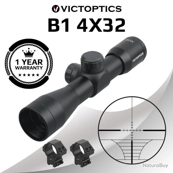 VictOptics B1 4x32 porte compacte taille compacte 25.4mm 1 pouce Tube 1/4 MOA LIVRAISON GRATUITE !!