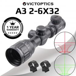 VictOptics A3 2-6x32 lunette de visée portée télescopique 20MM RINGS - LIVRAISON GRATUITE !!