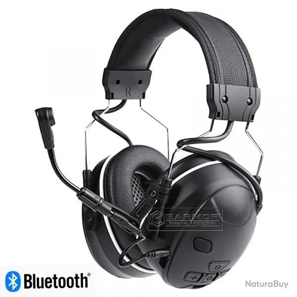 Casque Protection Auditive Bluetooth  C51 NRR26 Rduction de Bruit Communication sans Fil Noir