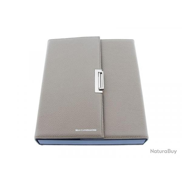 ECRIN POUR 6 COUTEAUX CUIR GRIS TOURTERELLE (couteaux non inclus)