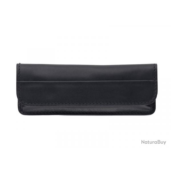 ETUI TENDANCE CUIR NOIR HORIZONTAL 12/13CM