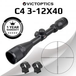 VictOptics C4, 3-12x40, Lunette de visée monotube 1/4 MOA avec FOV  LIVRAISON GRATUITE !!