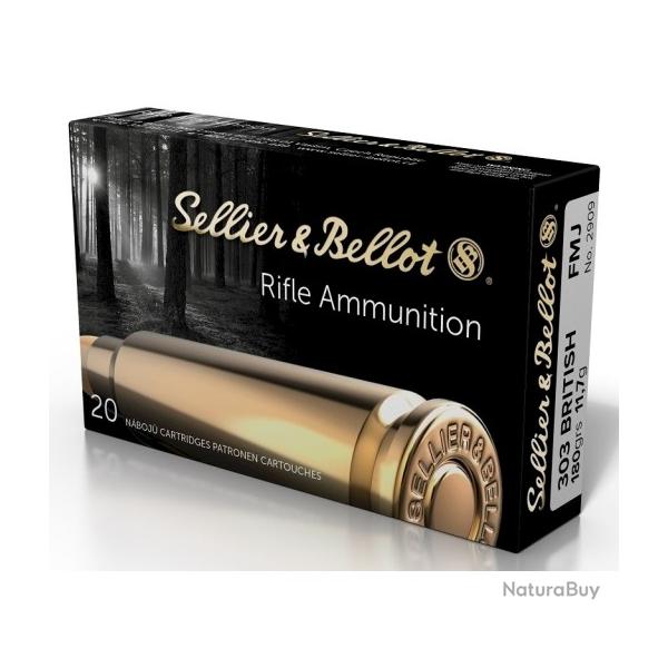 Munitions SELLIER & BELLOT cal.303 british fmj 180gr 11.7g par 20