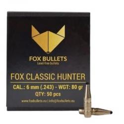 OGIVES SANS PLOMB FOX CLASSIC HUNTER 6MM (.243) 80 GR - 50 PIECES