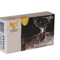 CART SANS PLOMB FOX BULLETS 243WIN FOX CLASSIC HUNTER 80 GR (PAR BOITE DE 20)