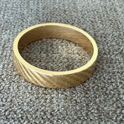 Imposant anneau en or jaune 18 carats - taille 58 - bague - alliance