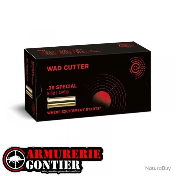 Munitions Geco 38 spcial WC Wad Cutter 9,6g / 146gr boite de 50