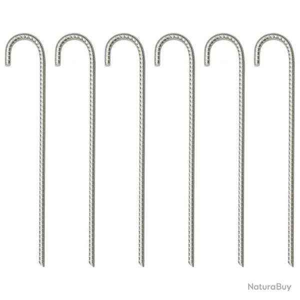Piquets de tente 6 pcs 37 cm 10 mm acier galvanis alsavelo