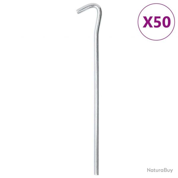 Piquets de tente 50 pcs 23 cm 7 mm acier galvanis alsavelo