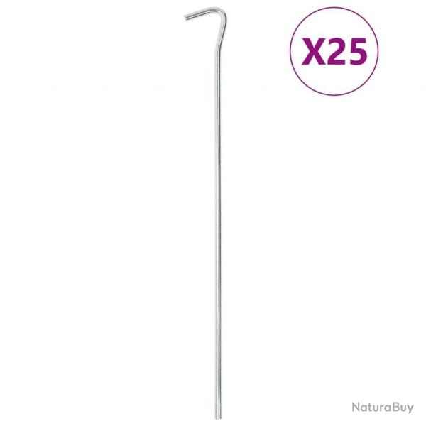 Piquets de tente 25 pcs 30 cm 7 mm acier galvanis alsavelo