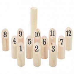 jeu Number Kubb 13 pcs sac de transport pin massif alsavelo