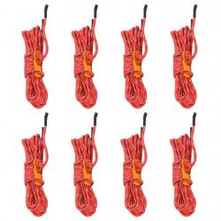 Cordes de haubanage avec clés réfléchissantes 8 pcs 4 m 4 mm alsavelo