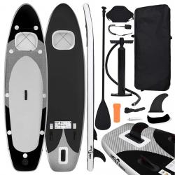 planche SUP gonflable Noir 330x76x10 cm alsavelo