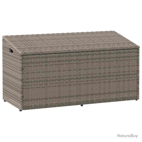 Bote de rangement de jardin gris 110x50x58 cm rsine tresse alsavelo