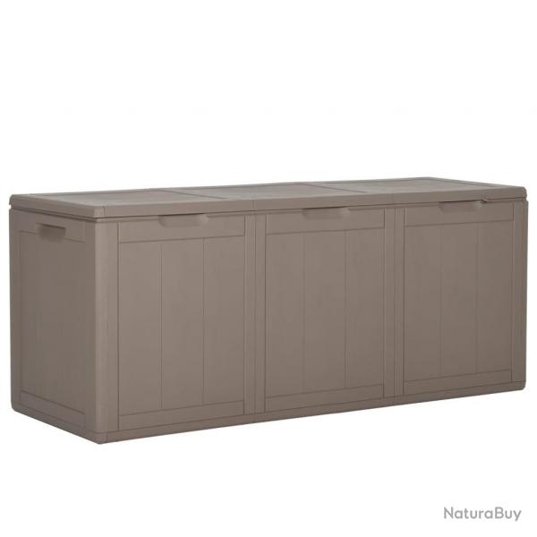 Bote de rangement de jardin 270 L Marron PP Rotin alsavelo