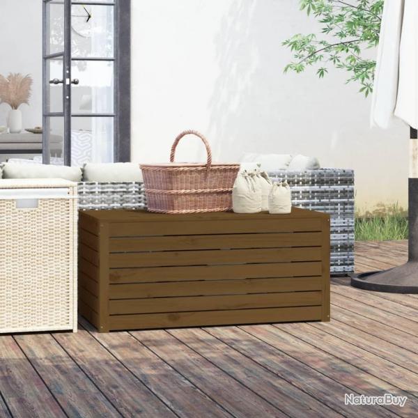 Bote de jardin marron miel 101x50,5x46,5 cm bois massif de pin alsavelo