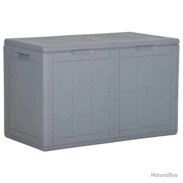 Bote de rangement de jardin 180 L Gris PP Rotin alsavelo