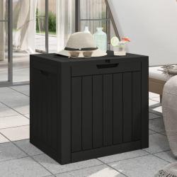Boîte de stockage de jardin noir 55,5x43x53 cm polypropylène alsavelo