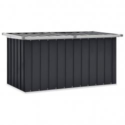 Boîte de rangement de jardin Anthracite 129x67x65 cm alsavelo